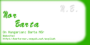 mor barta business card